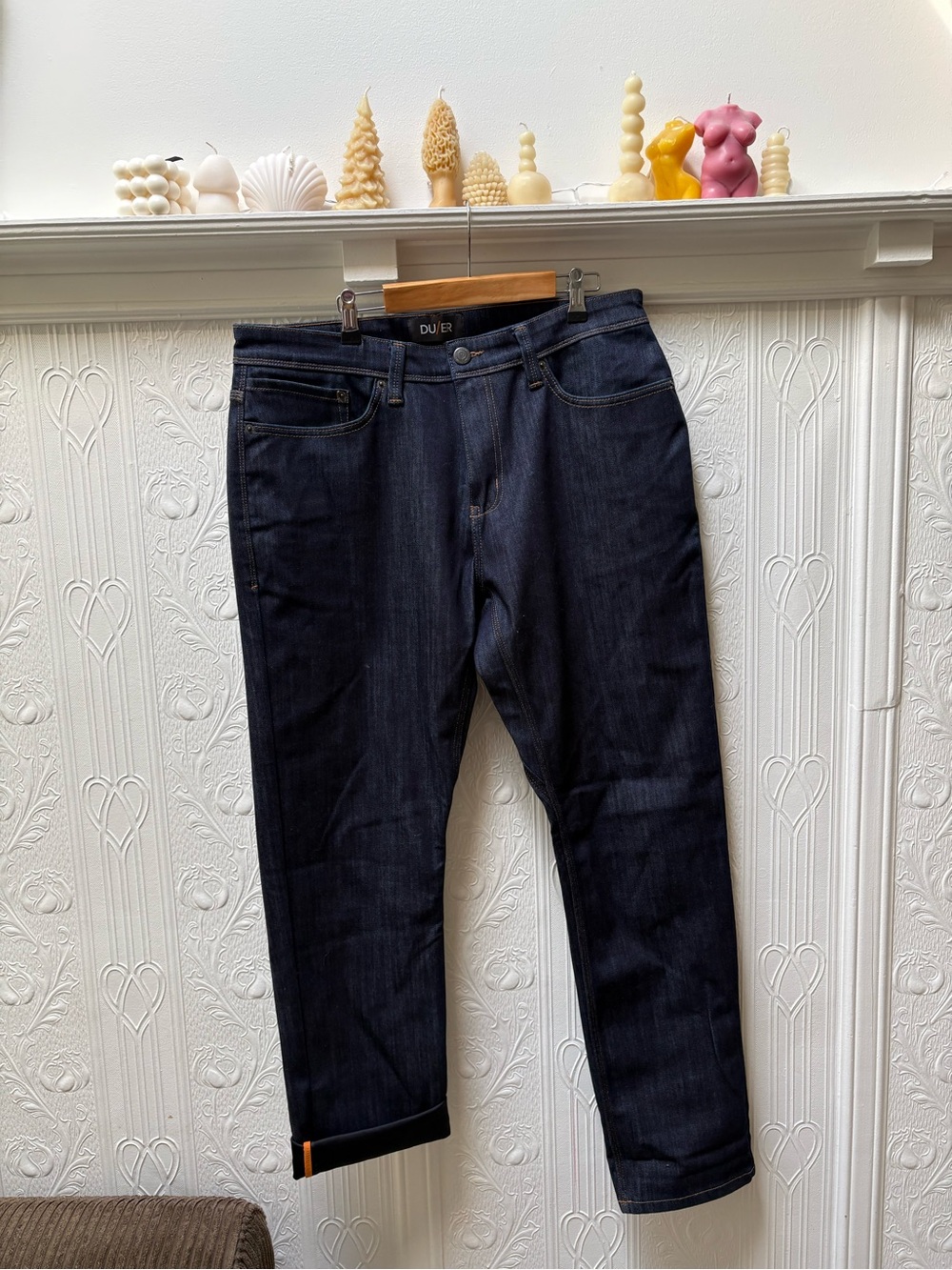 DU/ER ALL WHEATER Men's Relaxed Jeans in Dark Indigo